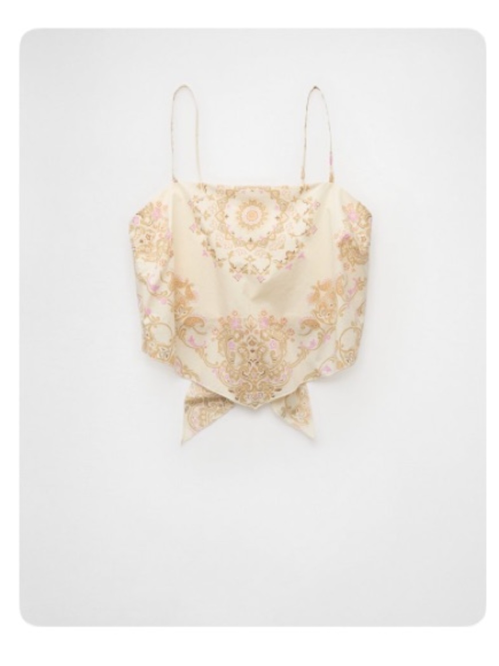 American Eagle Outfitters Cream Paisley Bandana Bandeau